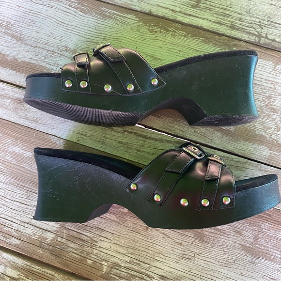 Xhilaration Y2K Black Studded Mules with Chunky Sole slip on 7.5 - Picture 2 of 12